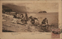 Women singing as they wash Postcard