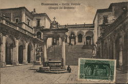 Courtyard, Abbey of Montecassino Postcard