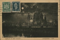 The Lustgarten at Night Berlin, Germany Postcard Postcard