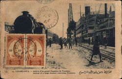 Arrivee d'un Grand Paquebot de Touristes Casablanca, Morocco Africa Postcard Postcard