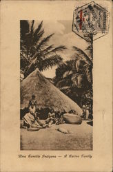 A Native Family Mozambique Africa Postcard Postcard