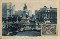 Monumento a los dos Congresos Postcard