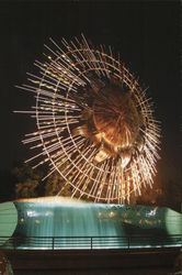 Fountain of Sunshine Plaza at Night Postcard