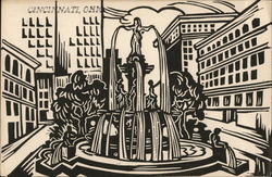 Tyler Davidson Fountain Cincinnati, OH Postcard Postcard