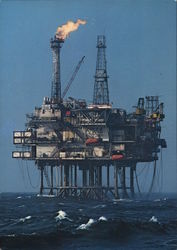 BP Production Platform FB Oil Wells Postcard Postcard Postcard