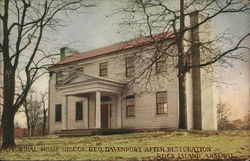 Historical Home of Col. Geo. Davenport After Restoration, Rock Island Arsenal Iowa Postcard Postcard Postcard