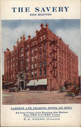 The Savery Hotel Des Moines, IA Postcard Postcard Postcard