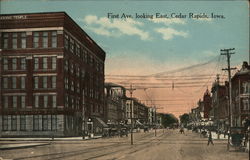 First Ave. looking East Postcard