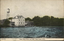 Shell Rock River and Mill Iowa Postcard Postcard Postcard