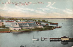 Bird's Eye View Ottawa Beach from Lookout Pavilion Park, MI Postcard Postcard Postcard