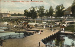 Playgrounds at Reed's Lake Grand Rapids, MI Postcard Postcard Postcard