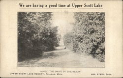 Upper Scott Lake Resort Pullman, MI Postcard Postcard Postcard