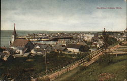 View of Mackinac Island Michigan Postcard Postcard Postcard