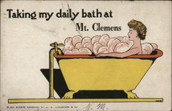 Taking My Daily Mineral Bath Postcard