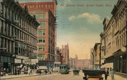 Monroe Street Grand Rapids, MI Postcard Postcard Postcard