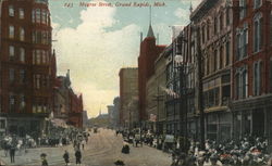 Monroe Street Grand Rapids, MI Postcard Postcard Postcard