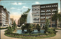 Fountain, Capitol Square Park Postcard