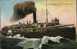 D.& C. Co's Steamer "City of Mackinac" Postcard