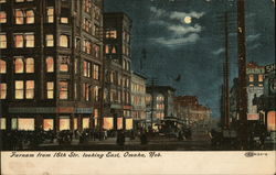 Farnam From 16th Street Looking East Postcard