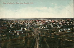 View from Capitol, 1875 Postcard