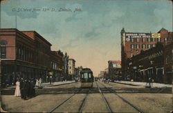 O Street West From 13th Street Postcard