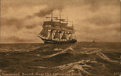 Homeward Bound, from the Columbia River Boats, Ships Postcard Postcard Postcard