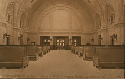 General Waiting Room, Oregon & Washington Station Seattle, WA Postcard Postcard Postcard