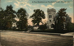 A Fine Residence on Peachtree Street Postcard