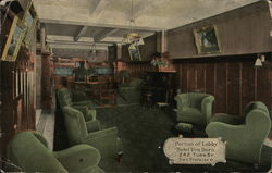 Portion of Lobby, Hotel Von Dorn, 242 Turk St. Postcard