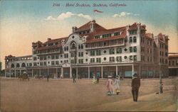 Hotel Stockton California Postcard Postcard Postcard