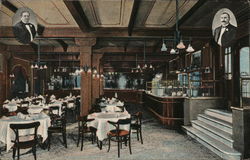 Greetings from Old Louvre Gents Grill. North East Corner Powell and Ellis Sts. Postcard