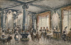 Interior of Tea Room, The White House Postcard