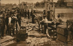 Fishermen's Wharf Santa Cruz, CA Postcard Postcard Postcard