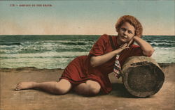 Resting on the Beach Postcard