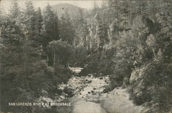 San Lorenzo River Brookdale, CA Postcard Postcard Postcard