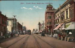 Fourth Street Santa Ana, CA Postcard Postcard Postcard