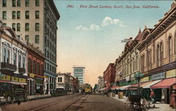 First Street Looking South Postcard