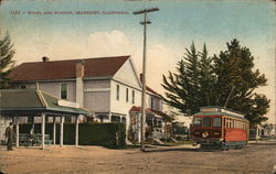 Hotel and Station Postcard