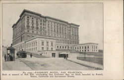 Fairmont Hotel, Nob Hill San Francisco, CA Postcard Postcard Postcard