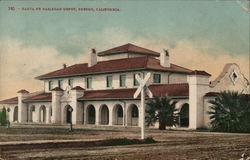 Santa Fe Railroad Depot Fresno, CA Postcard Postcard Postcard