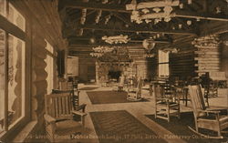 Living room, Pebble Beach Lodge, 17 Mile Drive California Postcard Postcard Postcard