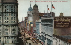 Market Street East from Powell Postcard