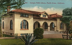 Carnegie Public Library Pacific Grove, CA Postcard Postcard Postcard