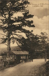 Carmel Entrance to 17 Mile Drive California Postcard Postcard Postcard