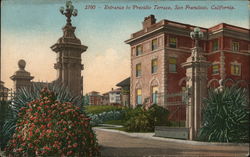 Entrance to Presidio Terrace Postcard