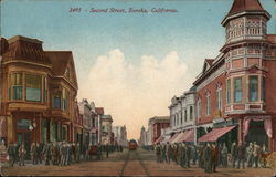 Second Street Eureka, CA Postcard Postcard Postcard