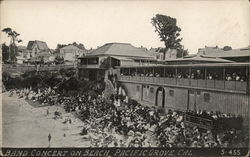 Band Concert on Beach Postcard