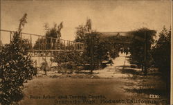 Rose Arbor and Tennis Courts, Granada Park Postcard