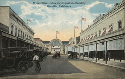 Myers Street Showing Exposition Building Oroville, CA Postcard Postcard Postcard