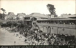 Band Concert on Beach Postcard